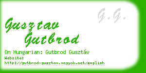 gusztav gutbrod business card